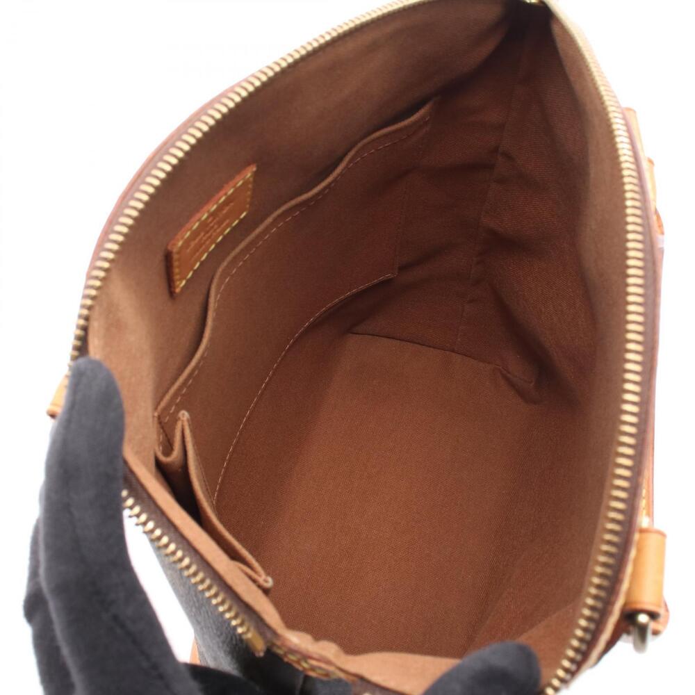 Louis Vuitton Monogram Handbag Leather Lockit Canvas Brown